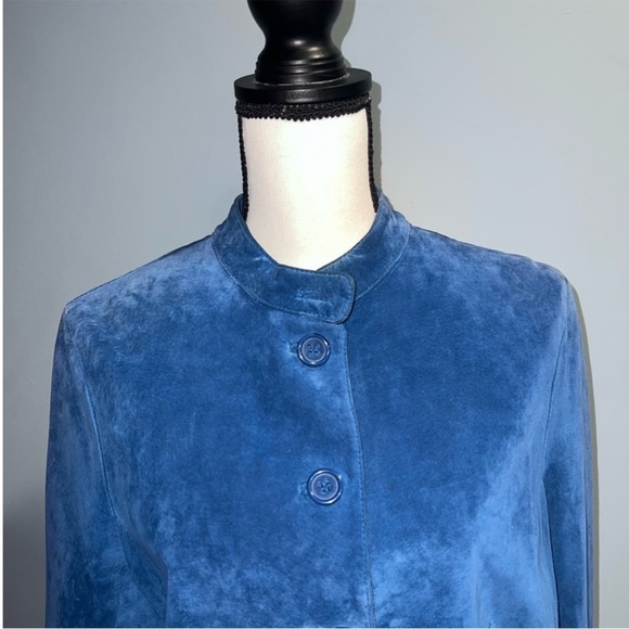 Liz Claiborne- Blue button up coat - Picture 2 of 7
